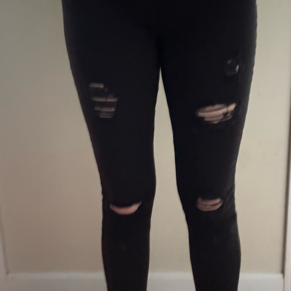 PacSun Black Distressed Skinny Pants